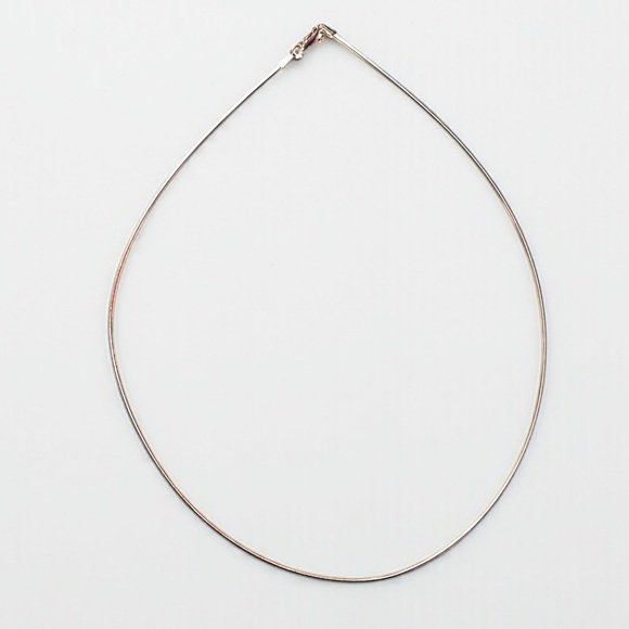 Italian 925 Sterling Silver Torque Necklace 20” - Picture 2 of 4